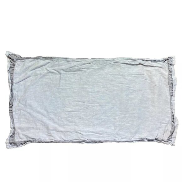 Pottery Barn Other - Pottery Barn King Pillowcase Sham 1 Single Cotton Linen Blend Border Bedding